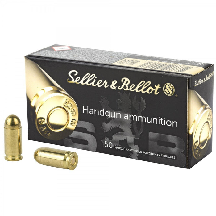 Sellier & Bellot Ammunition 9x18mm (9mm Makarov) 95 Grain Full Metal Jacket 50 Count