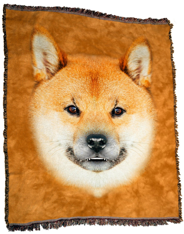Shiba Inu Face Throw Blanket / Tapestry Wall Hanging