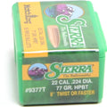 Sierra .224 / 22 77 Grain Hollow Point Boat Tail MatchKing (50)