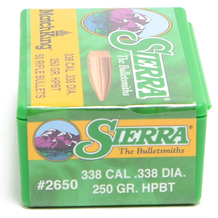 Sierra .338 / 338 250 Grain Hollow Point Boat Tail Matchking (50)