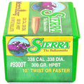 Sierra .338 / 338 300 Grain Hollow Point Boat Tail MatchKing (50)