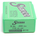 Sierra .355 / 9mm 115 Grain Jacketed Hollow Point (100)