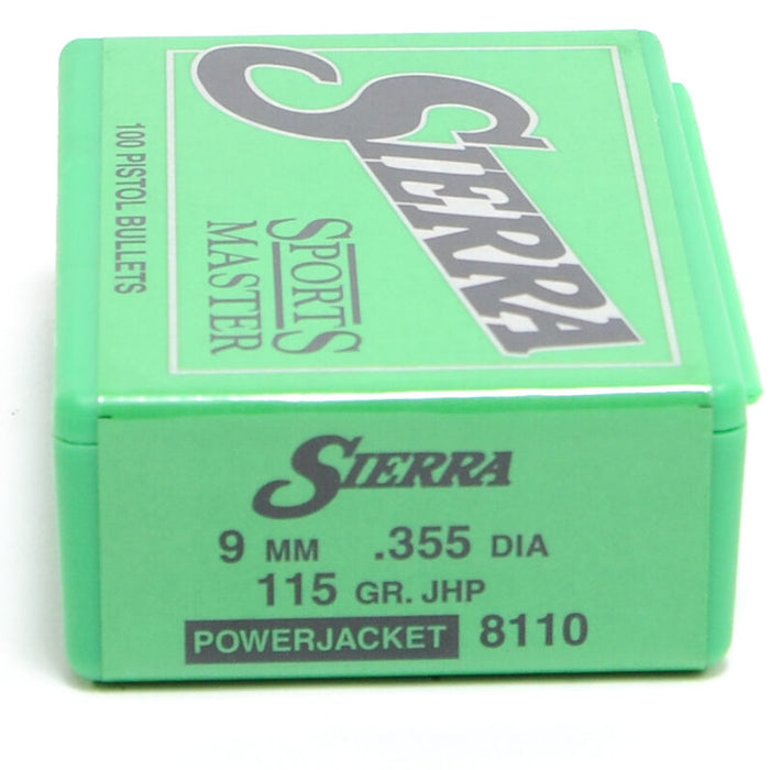 Sierra .355 / 9mm 115 Grain Jacketed Hollow Point (100)