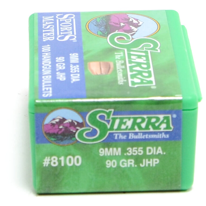 Sierra .355 / 9mm 90 Grain Jacketed Hollow Point (100)