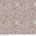 Single Layer Flannel Blanket - Inky Dog Club Brown Flannel