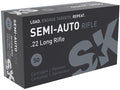 SK Ammunition 22 Long Rifle 40 Grain Lead Round Nose Semi-Auto Rifle 50 Count