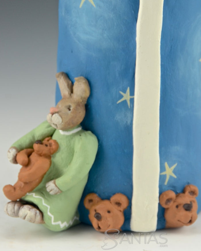 Sleepytime Santa with Bunnies - Ginny Diezel Original