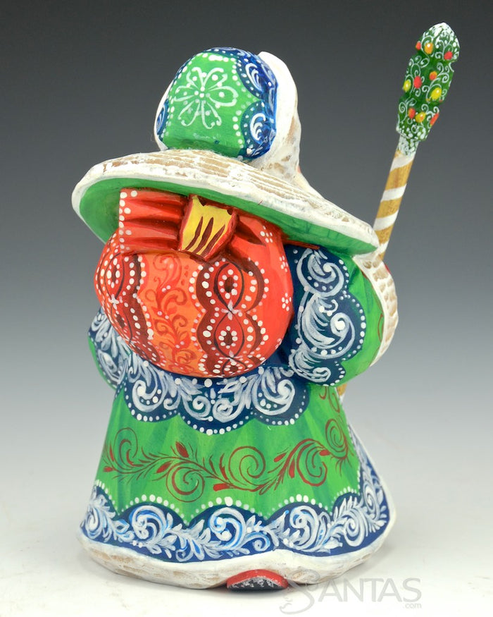 Small Decorative Green Russian Santa