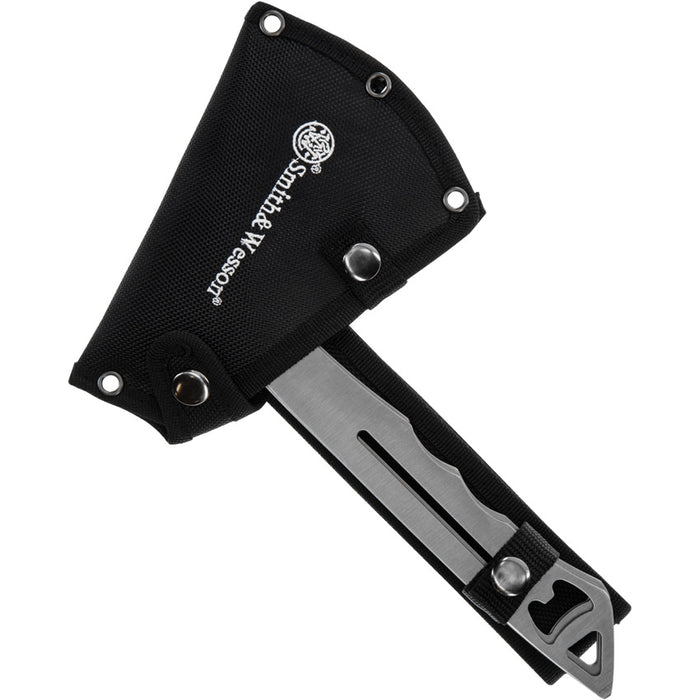 Smith & Wesson Bullseye Throwing Axe Stainless Steel Blade Stainless Steel Handle Pack of3Satin Stainless Steel