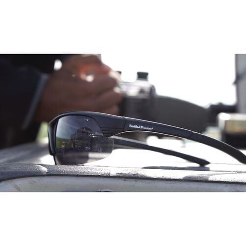 Smith & Wesson Corporal Shooting Glasses Black Frame Smoke Lens