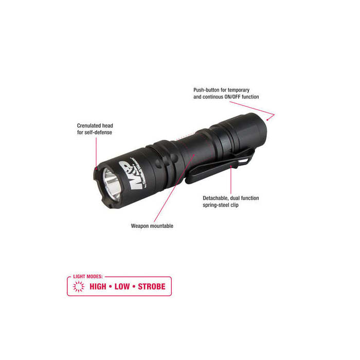 Smith & Wesson Delta Force CS-10 Flashlight Aluminum Black