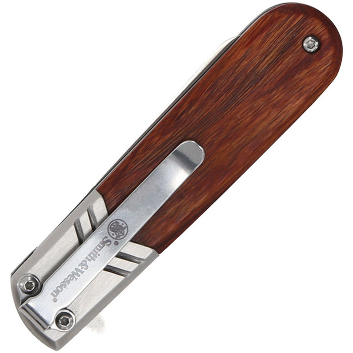 Smith & Wesson Executive Barlow Assisted Opening Folding Knife 2.76" Sheepsfoot