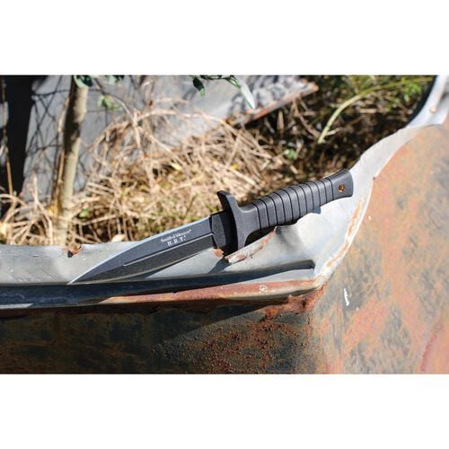 Smith & Wesson Knives H.R.T. Full Tang False Edge Fixed Blade Knife 4.75" Spear Point Plain Edge