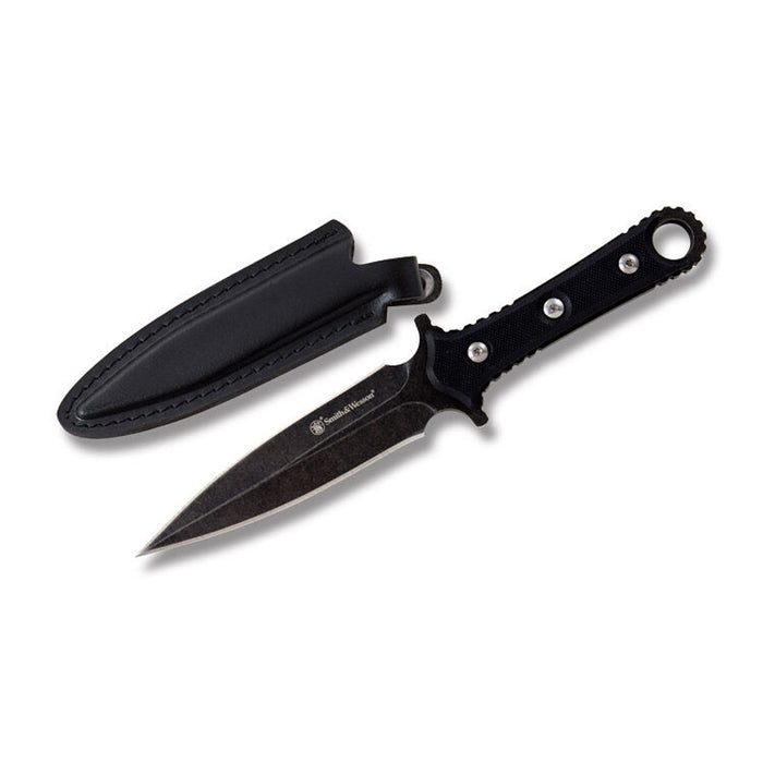 Smith & Wesson Knives SWF606 Fixed Blade Knife 4.5" Spear Point Plain Edge