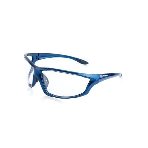 Smith & Wesson Major Full Frame Shooting Glasses Blue Frame Smoke Lens