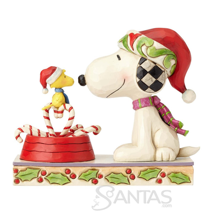 Snoopy and Woodstock with Candy Canes