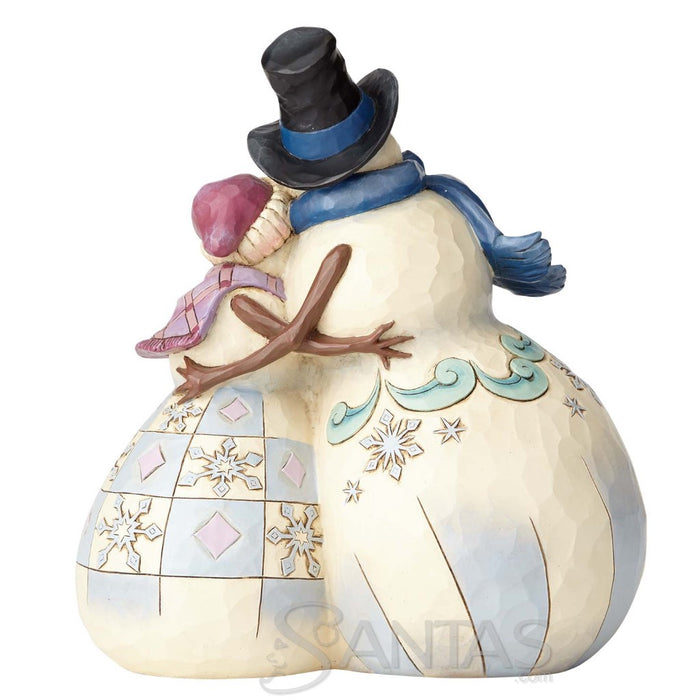 Snowman Couple Hugging - Hugs Make Happiness by Jim Shore