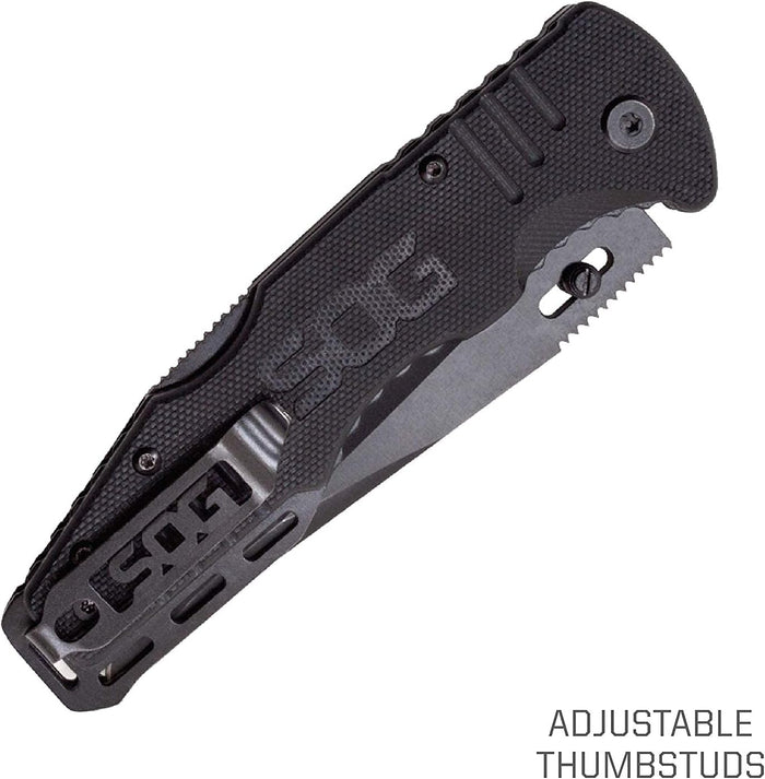 SOG Salute Folding Knife 3.63" Clip Point
