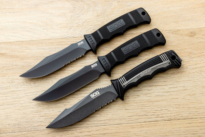 SOG SEAL Pup Fixed Blade 4.75" Clip Point Partially Serrated
