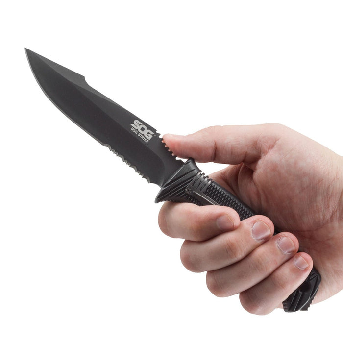SOG  SEAL Strike  Fixed Blade 4.9" Clip Point Partially Serrated