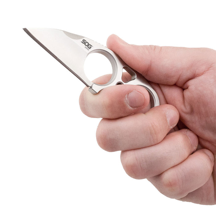 SOG Snarl Fixed Blade 2.3" Sheepsfoot Plain Edge