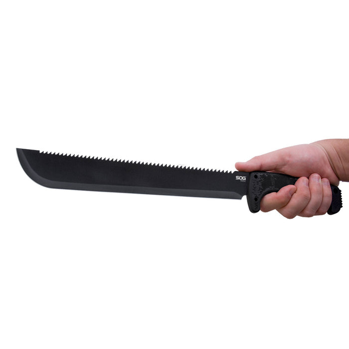 SOG SOGFari Machete 13" Drop Point Plain Edge with Serrated Spine