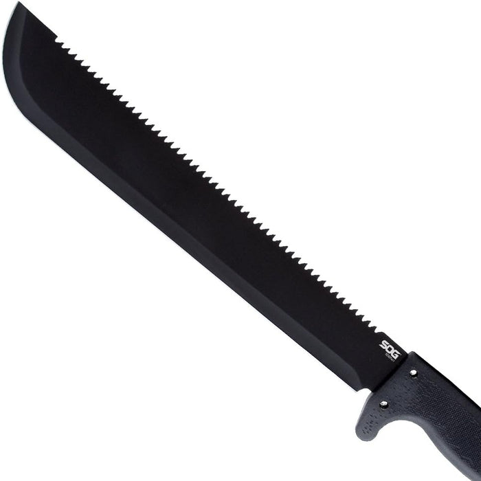 SOG SOGFari Machete 13" Drop Point Plain Edge with Serrated Spine
