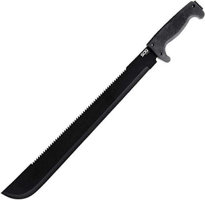 SOG SOGFari Machete 18" Drop Point Plain Edge with Serrated Spine
