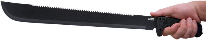 SOG SOGFari Machete 18" Drop Point Plain Edge with Serrated Spine