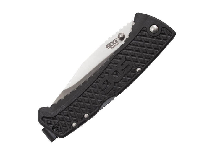SOG Traction Folding Knife 3.5" Clip Point