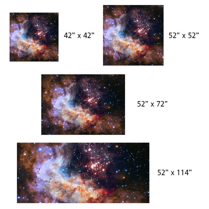 Space Galaxy - Celestial Fireworks, Hubble 25th Anniversary - Linen Table Cloth