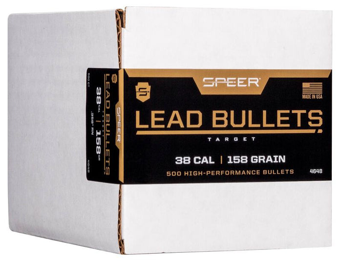 Speer .358 Diameter 158 Grain Round Nose Non Jacketed 500 Count Bullets (38 Special, 357 Magnum)