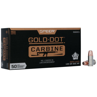 Speer Ammunition 9mm Luger 135 Grain Jacketed Hollow Point 50 Count