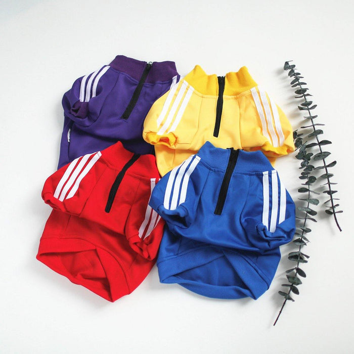Stripe Sleeve Athletic Pet Pullover