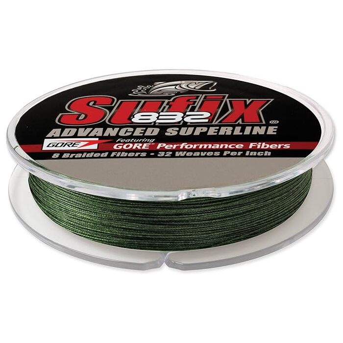 Sufix Advanced Superline Braid Fishing Line 40 lb Lo-Vis Green 150 Yds Lo-Vis-Green
