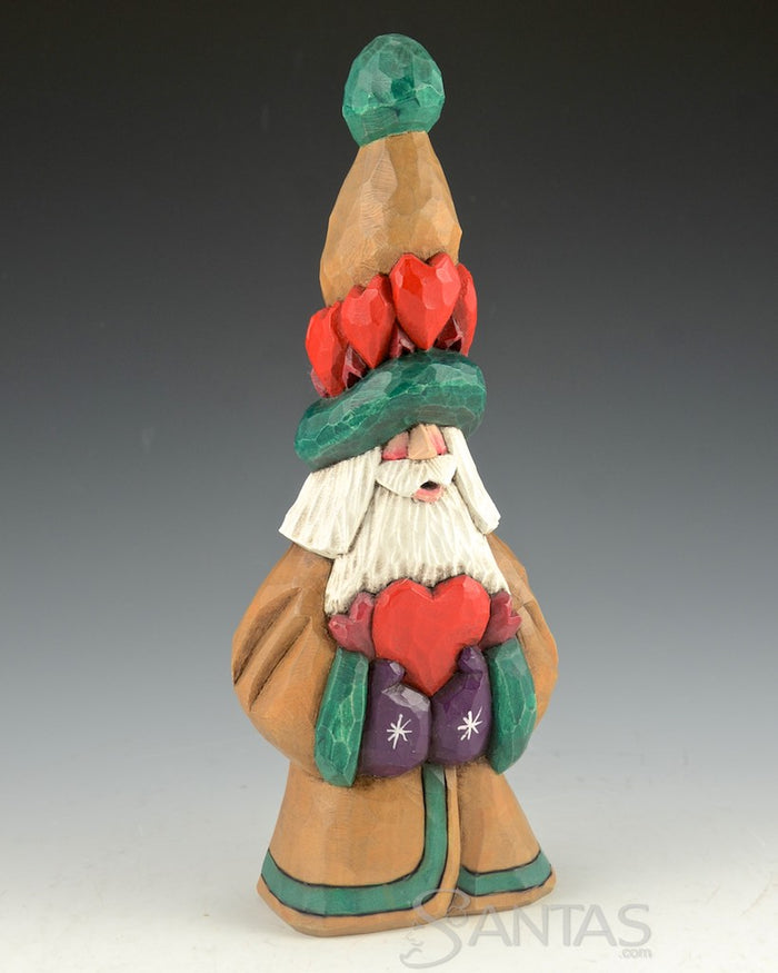 Sweetheart Tall Hat Santa Carving by Dave Francis 9 inch