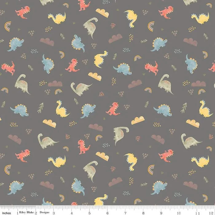 Table Runners & Placemats - Dinos Grey Flannel