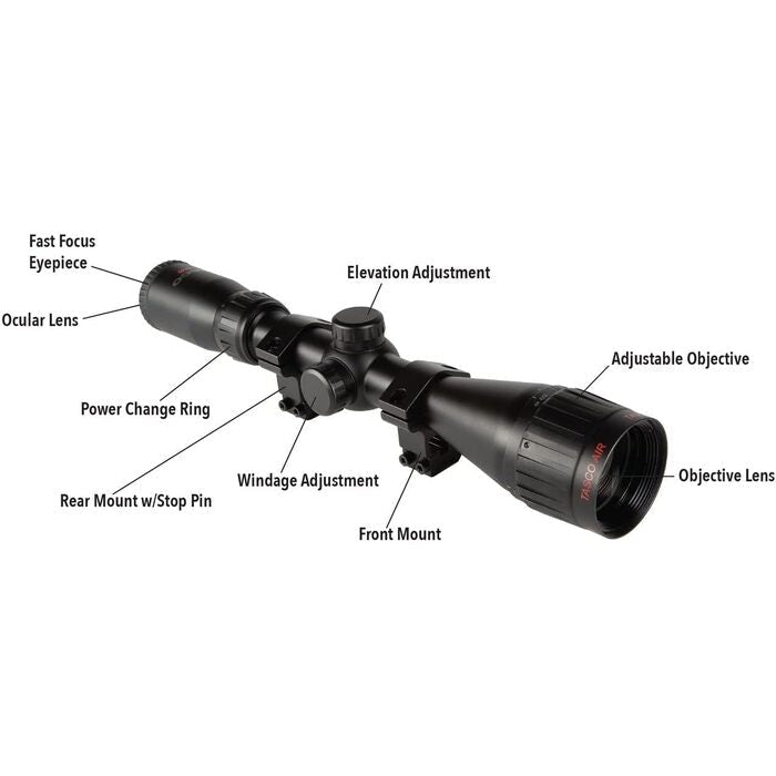 Tasco AO Air Rifle Scope 3-9x40mm Truplex Reticle Matte Black