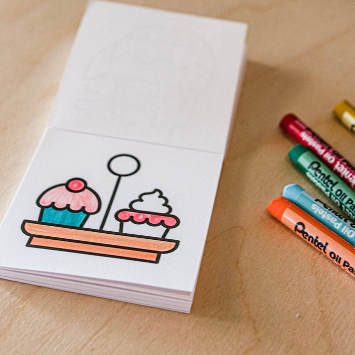 Tiny Eats + Treats Mini Coloring Pad - bubblegum market