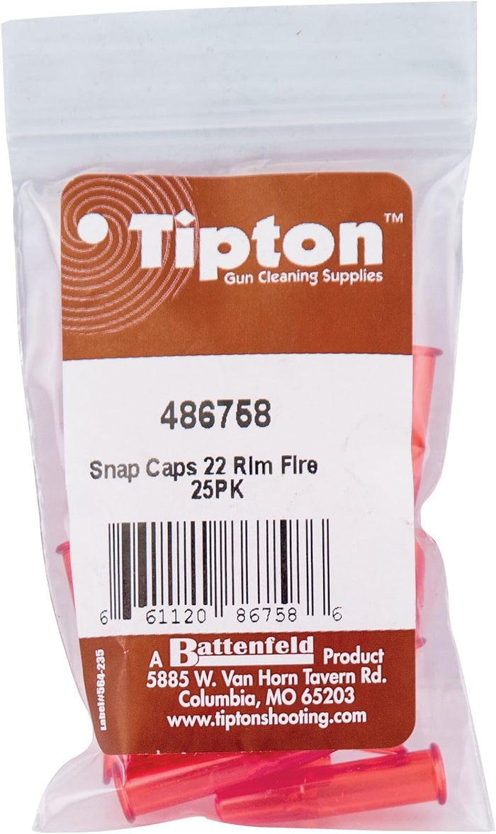 Tipton Snap Cap 22 Long Rifle Pack of 25