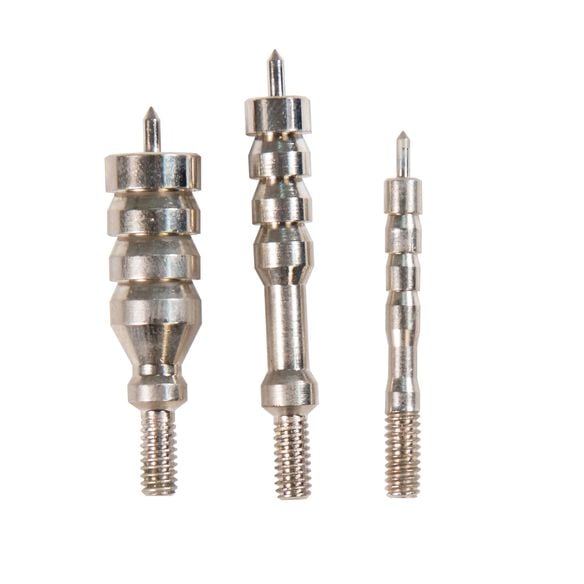 Tipton Ultra 13 Piece Cleaning Jag Set Nickel Plated Brass 17 - 45 Caliber 8-32 Thread (17 Caliber has 5-40 Thread)