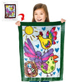 Turn Your Child's Drawing into a 30" x 40" Plush Fleece Mini Blanket