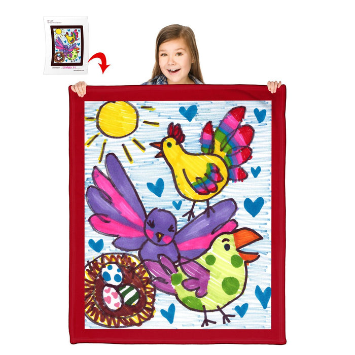 Turn Your Child's Drawing into a 50" x 60" Polar Fleece Blanket