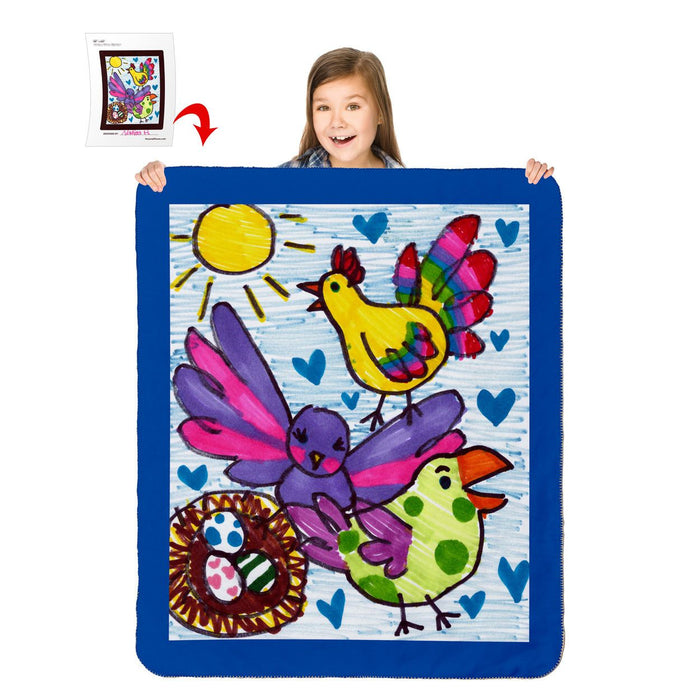 Turn Your Child's Drawing into a 60" x 50" Heavy Weight Sherpa Throw Blanket
