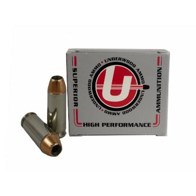 Underwood Ammunition 10mm Auto 150 Grain Jacketed Hollow Point Box of 20