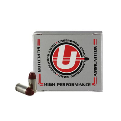 Underwood Ammunition 380 ACP +P 100 Grain Flat Nose Box of 20