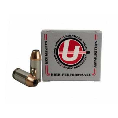 Underwood Ammunition 45 ACP +P 185 Grain Jacketed Hollow Point Box of 20
