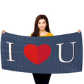 Valentine's Day - I Heart You (For Him) 30" x 60" Microfiber Beach Towel