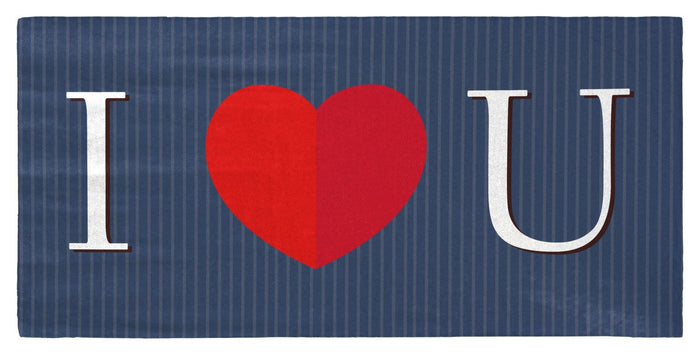 Valentine's Day - I Heart You (For Him) 30" x 60" Microfiber Beach Towel
