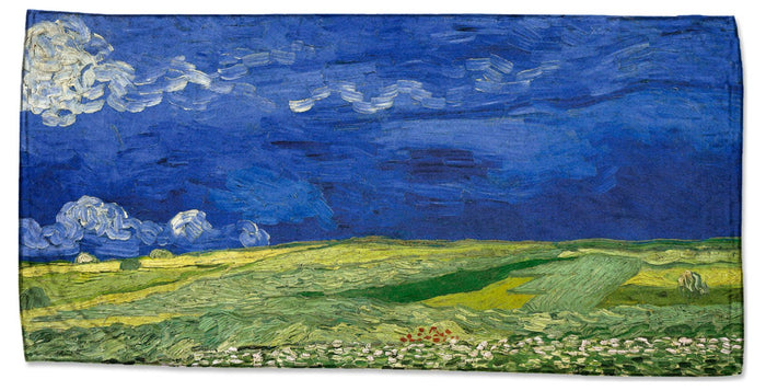 Vincent Van Gogh's "Wheatfield under a Cloudy Sky" Beach Towel